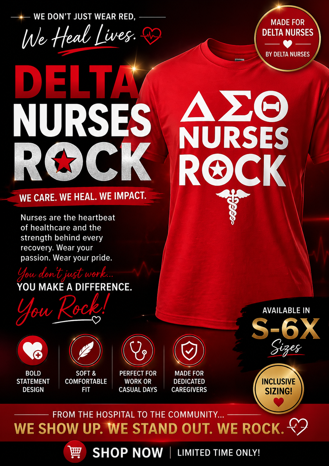 DST-DELTA NURSES ROCK-T-SHIRT
