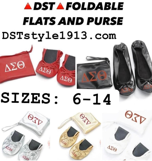 🔺DST🔺FOLDABLE FLATS AND PURSE-(PRE-ORDER THAT STARTS SHIPPING 8/31/2025)