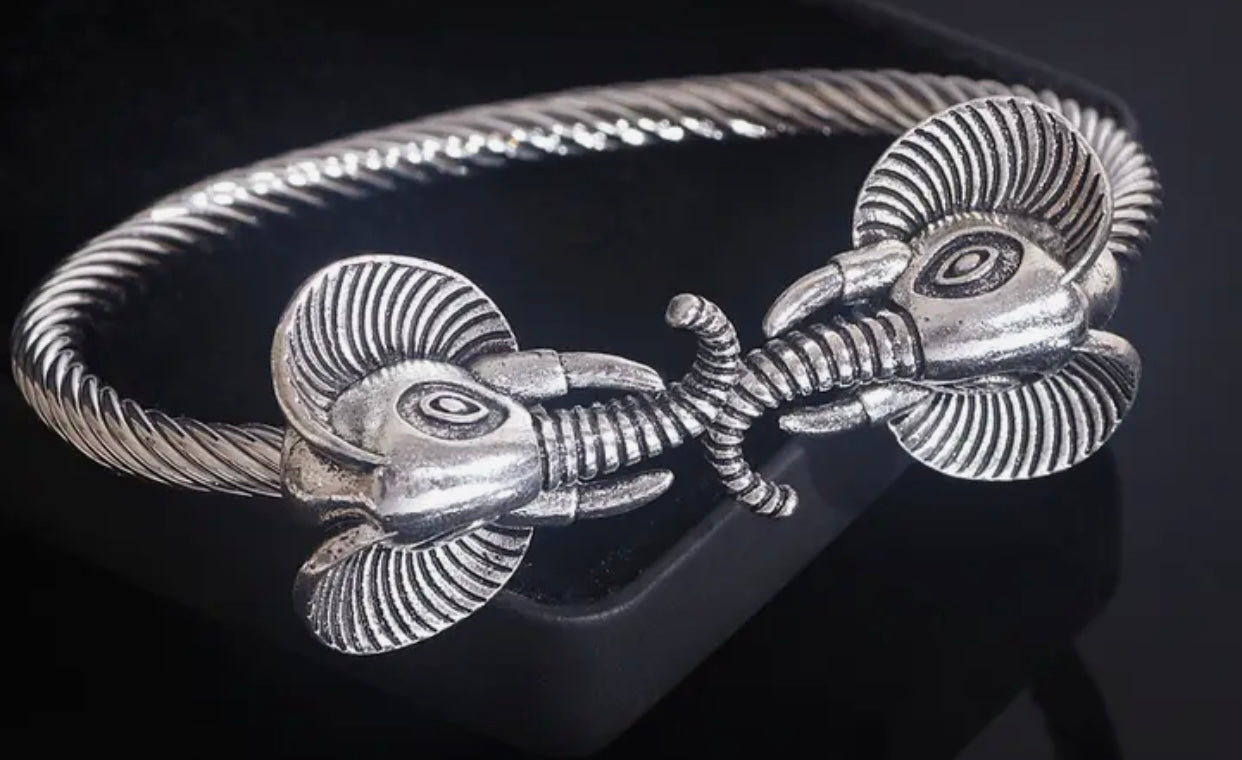ELEPHANT BAND OPEN TWISTED BRACELET-SILVER COLOR-DIAMETER-2.28 INCHES-2.36 INCHES-A
