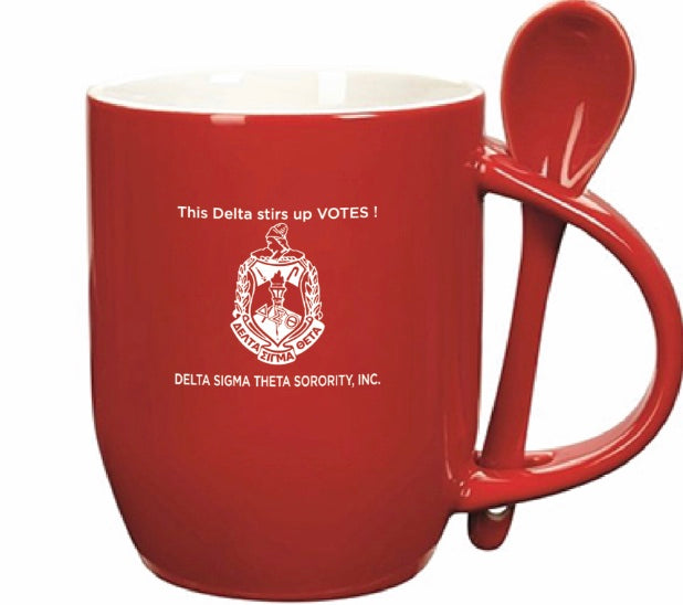 DST-CREST STIRS UP THE VOTE AWARENESS MUG WITH SPOON