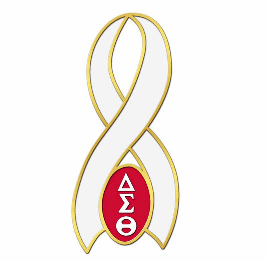 DST-WHITE AWARENESS-LAPEL PIN-RIBBON CAUSES COLLECTION-1 INCH
